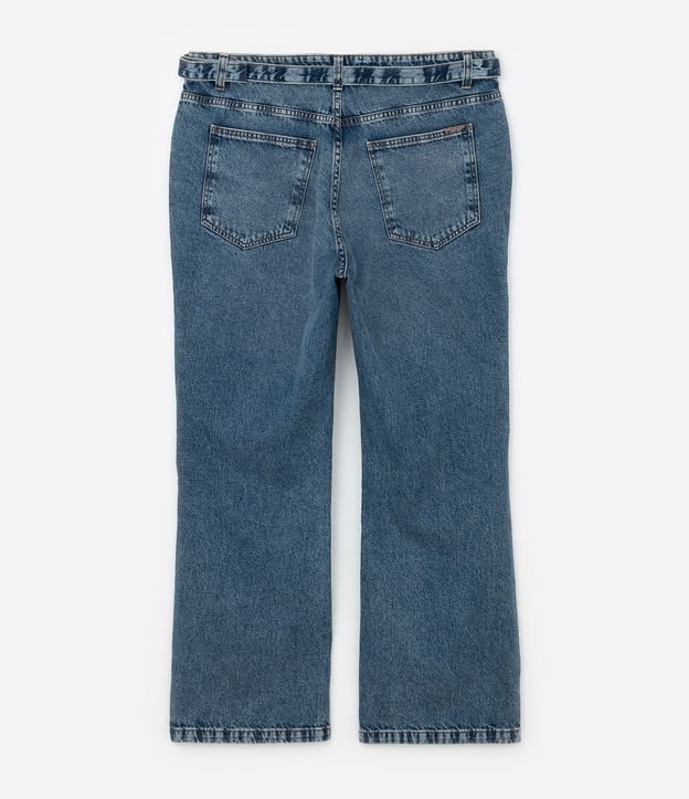 Pantalón Recto en Jeans con Cinturón Curve & Plus Size 7