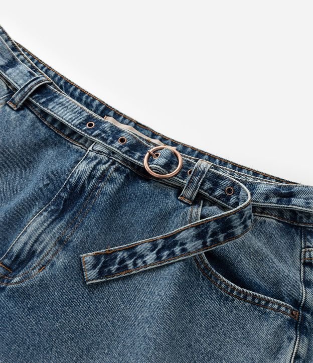 Pantalón Recto en Jeans con Cinturón Curve & Plus Size 8