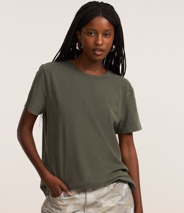 Remera T-shirt en Algodón Desteñido