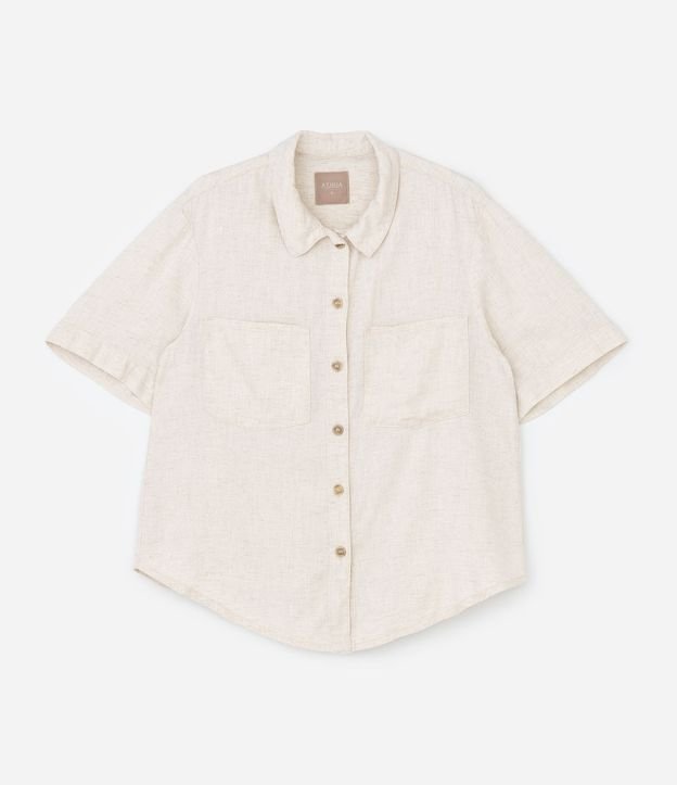 Camisa en Sarga con Bolsillos Curve & Plus Size 6