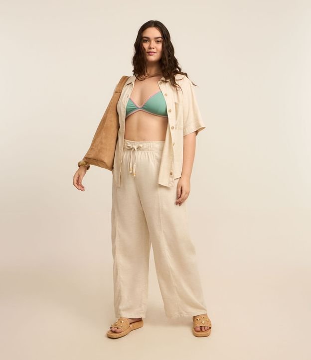 Camisa en Sarga con Bolsillos Curve & Plus Size 3