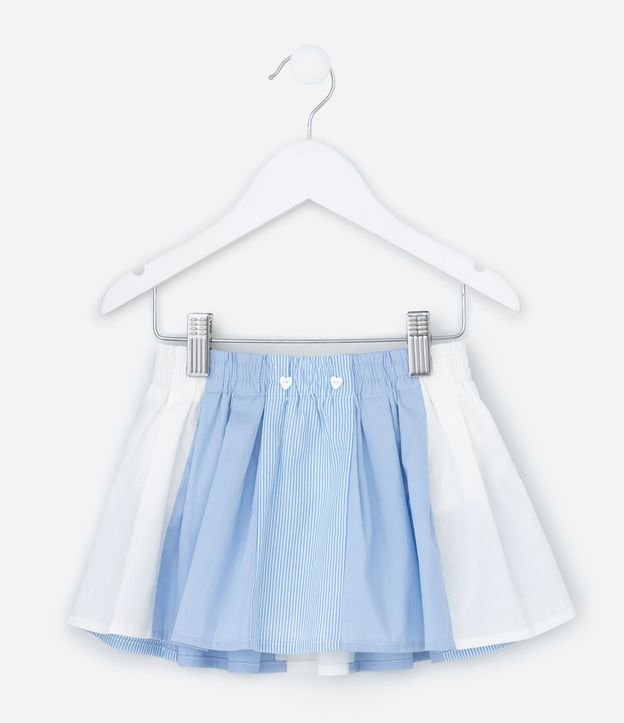 Pollera Infantil en Tricolina Plissada con Rayas – Talle 1 a 5/6 años 2
