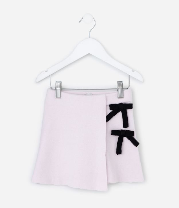 Short pollera Infantil con Moñitas Aplicados – Talle 1 a 5/6 años 2