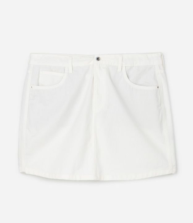 Pollera Corta en Jeans con Bolsillos Curve & Plus Size