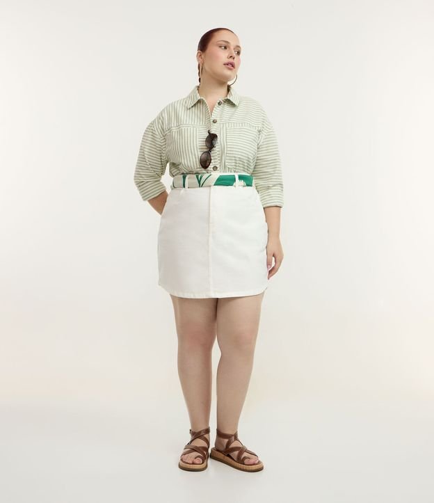 Pollera Corta en Jeans con Bolsillos Curve & Plus Size 2
