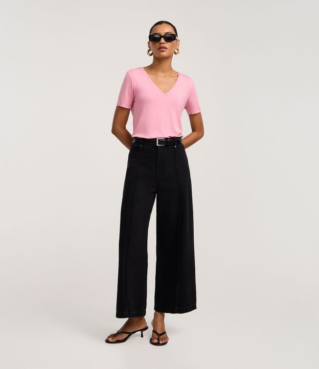 Blusa Básica en Viscosa con Escote V 2