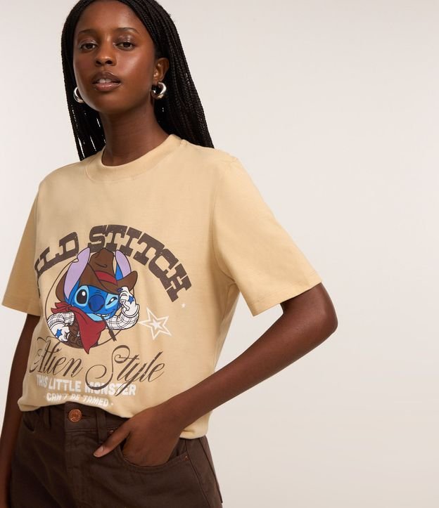 Remera T-Shirt en Algodón con Estampa Stitch Cowboy