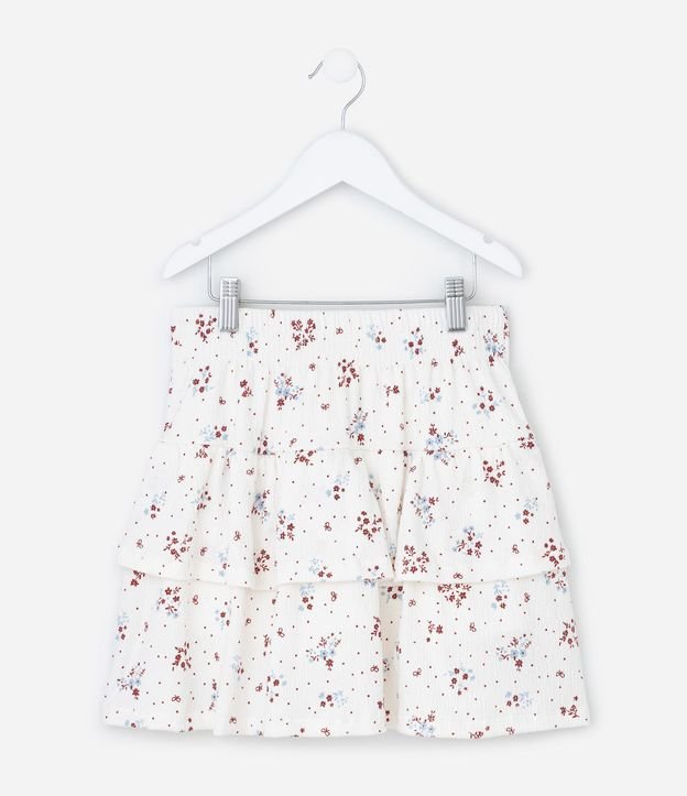 Pollera Infantil en Anarruga con Estampa Floral Liberty - Talle 7 a 14 años 3