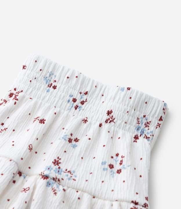 Pollera Infantil en Anarruga con Estampa Floral Liberty - Talle 7 a 14 años 5
