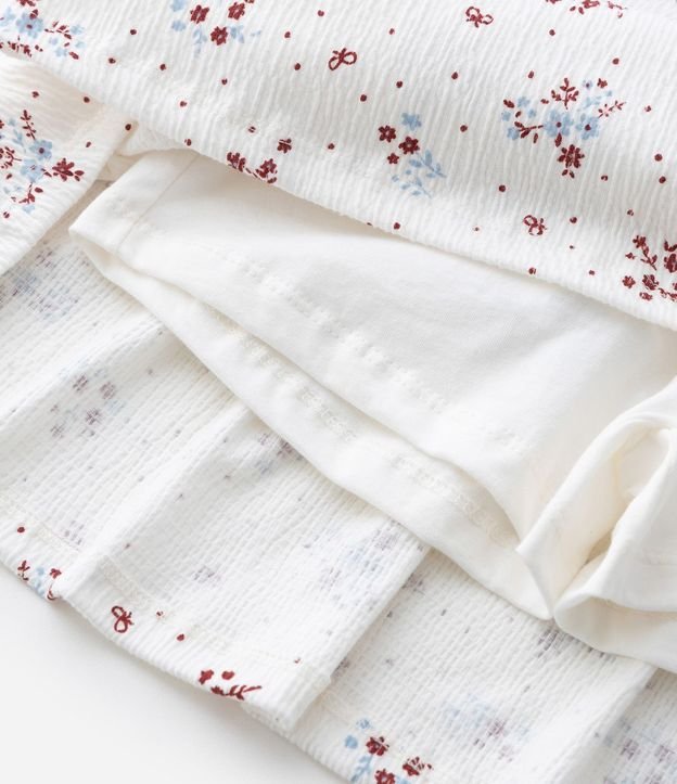 Pollera Infantil en Anarruga con Estampa Floral Liberty - Talle 7 a 14 años 7