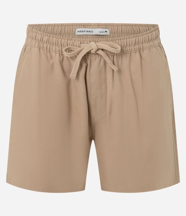 Bermuda Playera Texturizada en Algodón Liso con Cintura Elástica 2