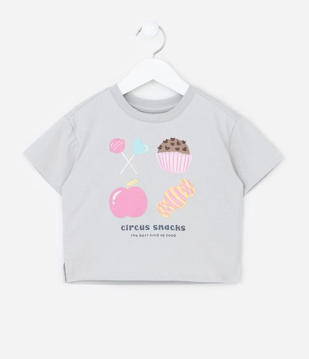 Remera Infantil en Cotton con Estampa de Doces - Talle 1 a 6 años 2