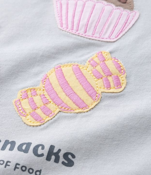 Remera Infantil en Cotton con Estampa de Doces - Talle 1 a 6 años 5