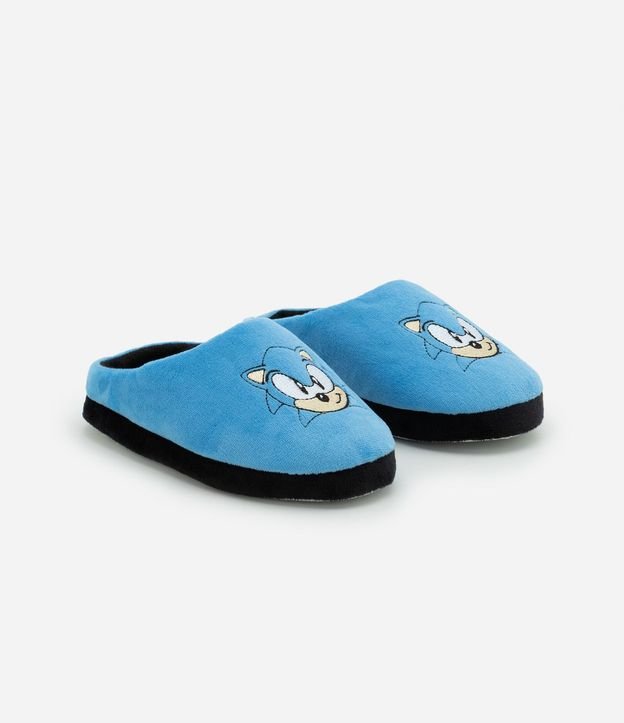 Pantufla Infantil Sonic en Fleece – Talle 29 a 38