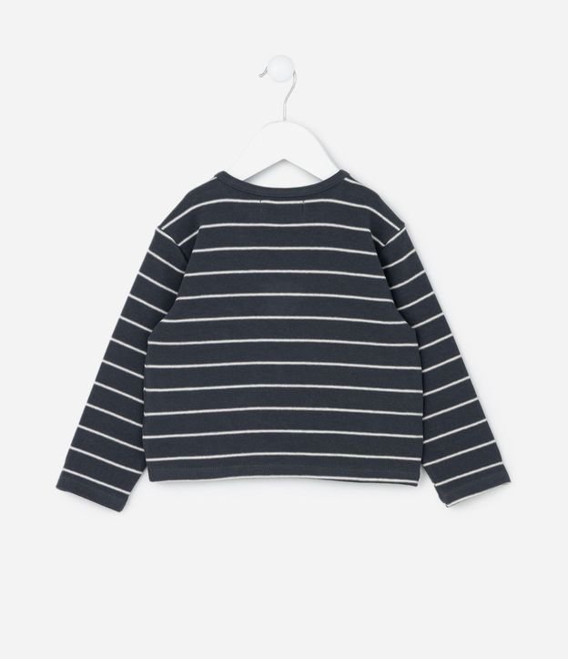 Remera Infantil en Jacquard Listrado con Bordado de Osita – Talle 1 a 5/6 años 2