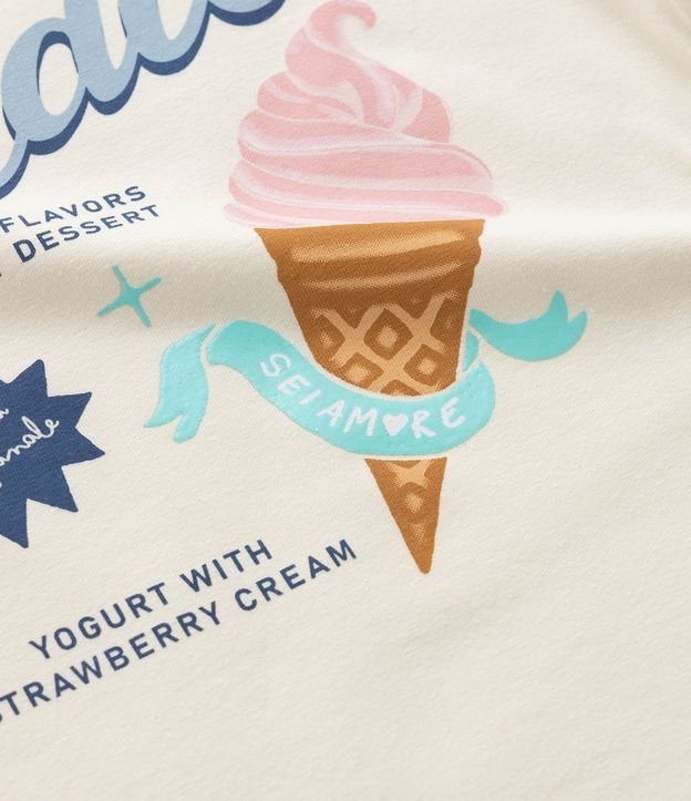 Remera Infantil Baby Tee con Estampa de Helado - Talle 5 A 14 4