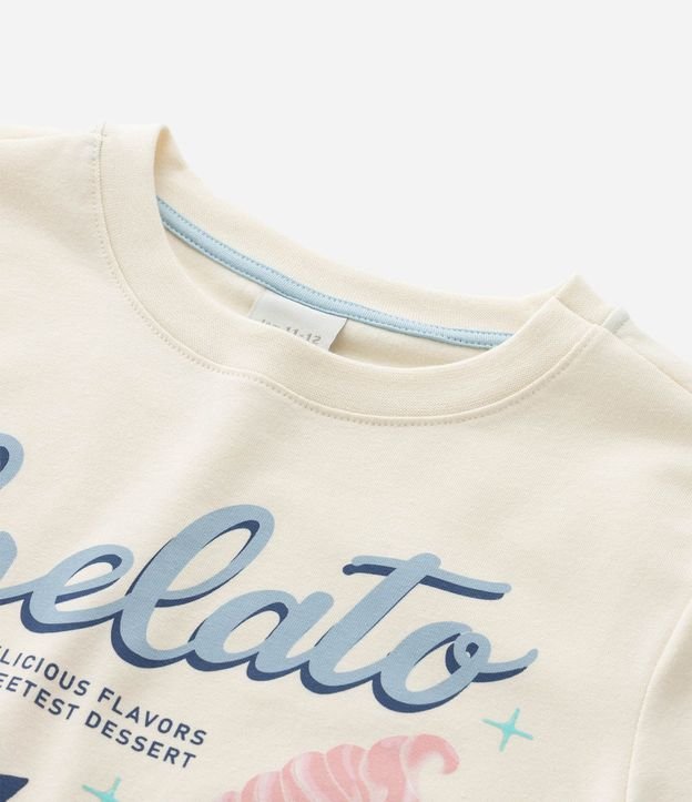 Remera Infantil Baby Tee con Estampa de Helado - Talle 5 A 14 5