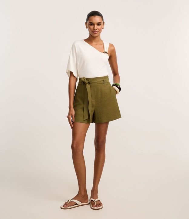 Short Clochard Sastre en Viscosa con Cinturón Lazo 2