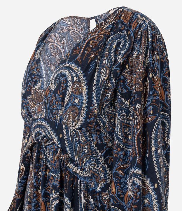 Vestido Midi en Viscosa con Estampa de Paisley 2