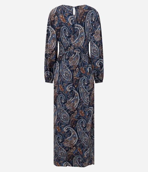 Vestido Midi en Viscosa con Estampa de Paisley 3