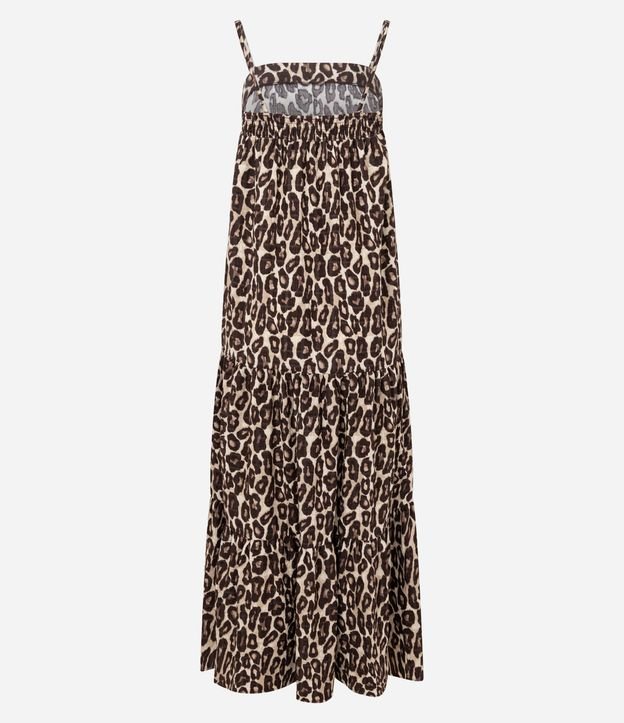 Vestido Evasê Midi de Asa en Viscosa con Estampa Leopardo 6