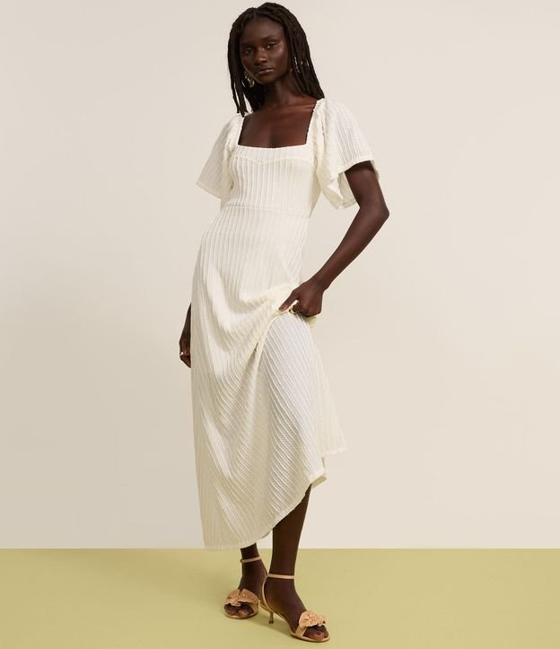 Vestido New Midi en Laise con Escote Cuadrado 4