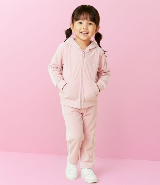 Conjunto Infantil Campera y Pantalón en Plush - Talle 1 A 6 años