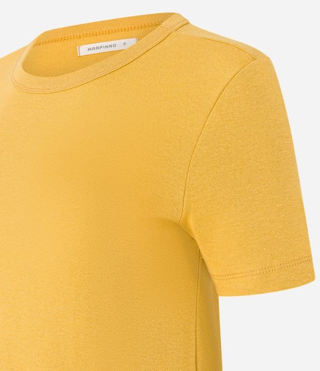Blusa Básica Ajustada en Rib con Cuello Redondo 8