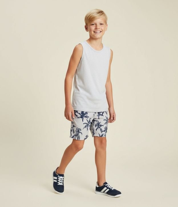 Bermuda Infantil Playera con Estampado Tropical - Talle 5 a 14 años 1