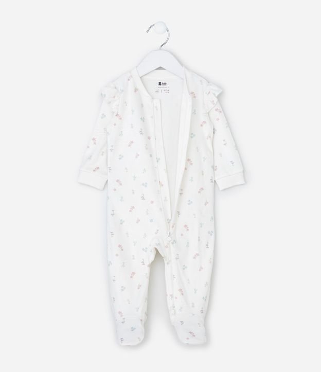 Interito Infantil en Plush con Estampa Floral Liberty - Talle 0 a 18 Meses 3