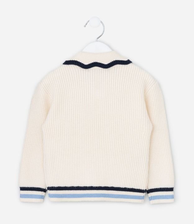 Campera Infantil en Efecto Punto con Volado en el Cuello y Bordado – Talle 1 a 5/6 años 3