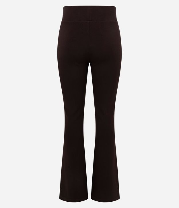 Pantalon Flare en Microfibra con Cintura Ancha 4
