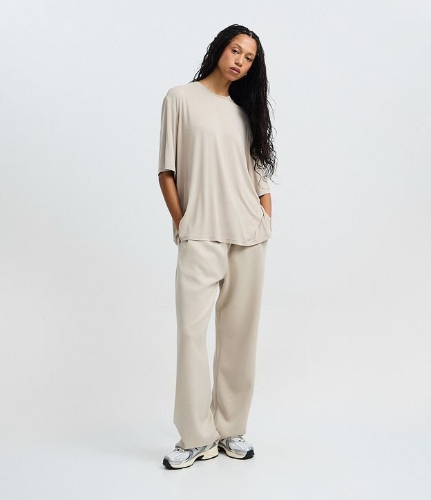 Remera Oversized en Microfibra con Manga Corta 2