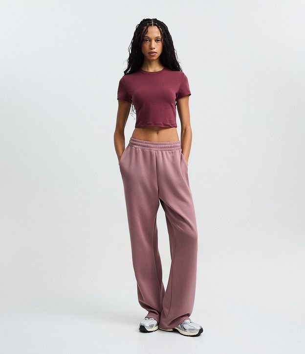 Pantalón Recto en Modal con Lazo 1