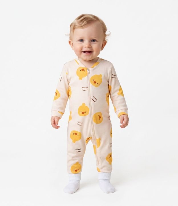 Enterito Infantil en Punto con Estampado de Pollito – Talle RN a 18 Meses 1