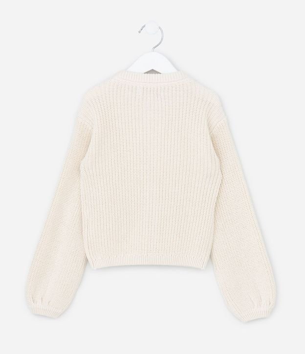 Cardigan Infantil en Punto con Moñitas en Strass – Talle 1 a 5/6 años 3