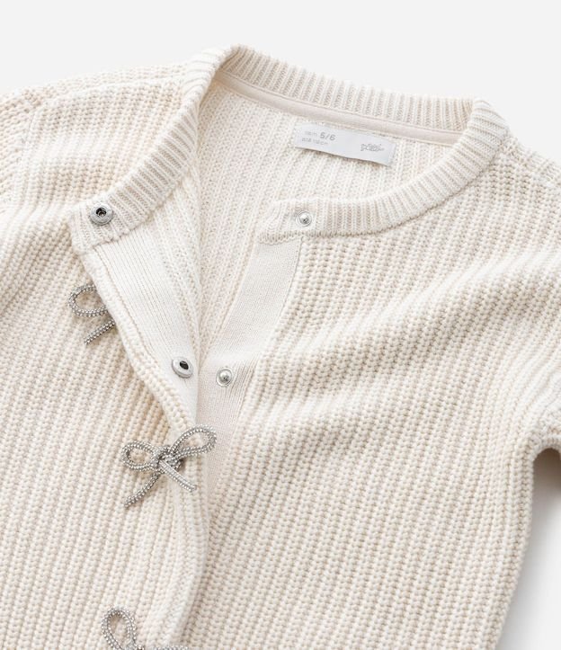 Cardigan Infantil en Punto con Moñitas en Strass – Talle 1 a 5/6 años 6
