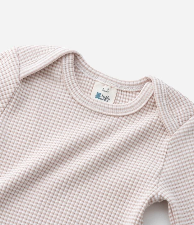 Body Infantil Canelado con Cuello Americano – Talle RN a 18 Meses 8