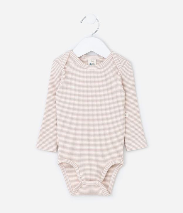 Body Infantil Canelado con Cuello Americano – Talle RN a 18 Meses