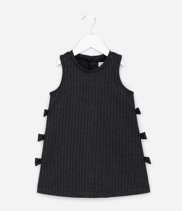 Vestido Infantil en Jacquard con Moñitas Laterales – Talle 1 a 6 años