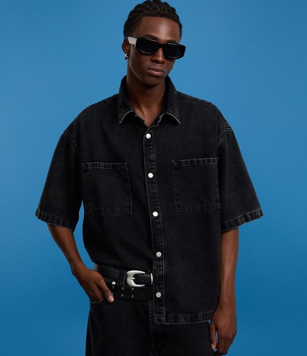 Camisa Boxy en Jeans con Bolsillos Marmorlada 6