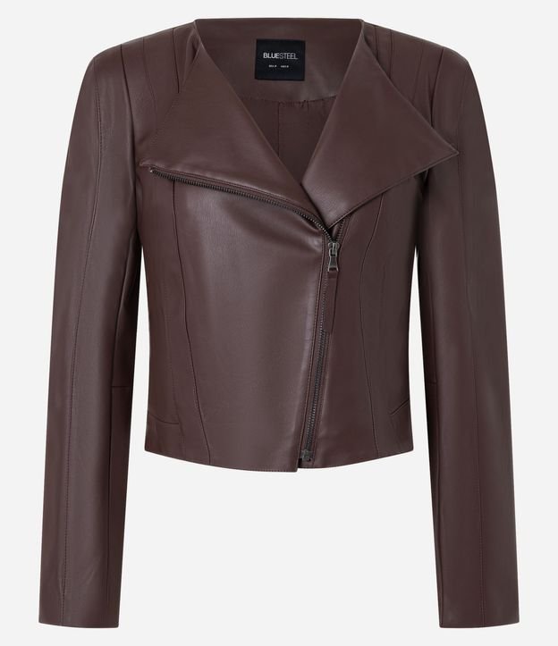 Campera en PU con Hombrera y Cremallera 5
