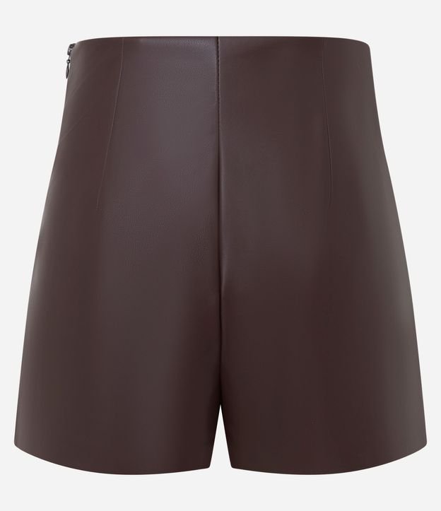 Short Pollera en PU con Cremallera Lateral 6