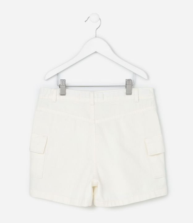Short Pollera Infantil en Sarga con Bolsillo Cargo - Talle 5 a 14 años 3