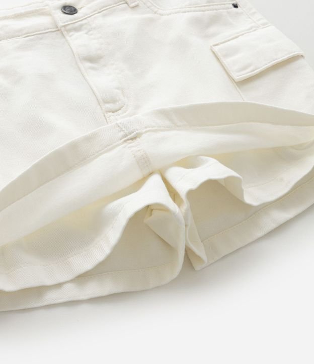 Short Pollera Infantil en Sarga con Bolsillo Cargo - Talle 5 a 14 años 5