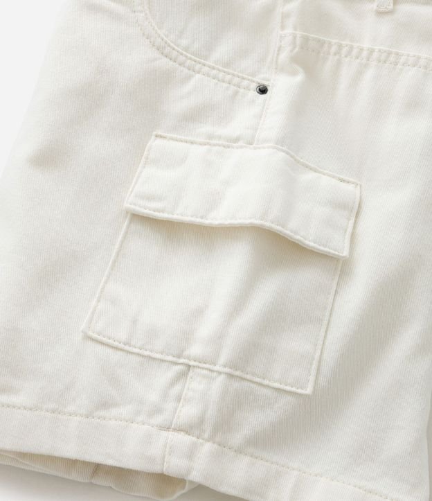 Short Pollera Infantil en Sarga con Bolsillo Cargo - Talle 5 a 14 años 7
