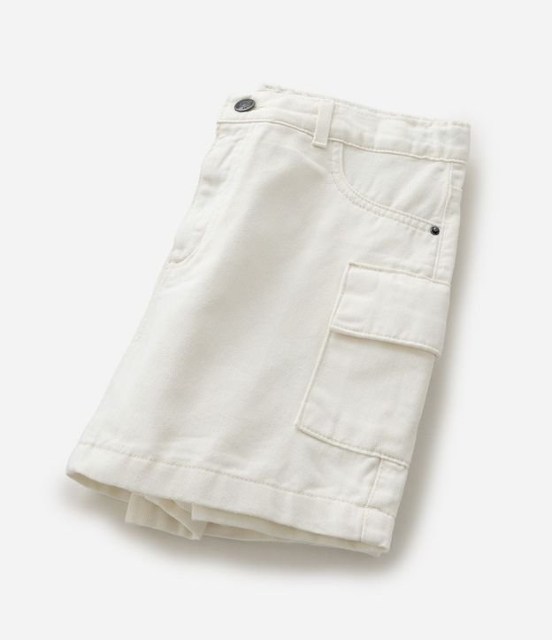 Short Pollera Infantil en Sarga con Bolsillo Cargo - Talle 5 a 14 años 8