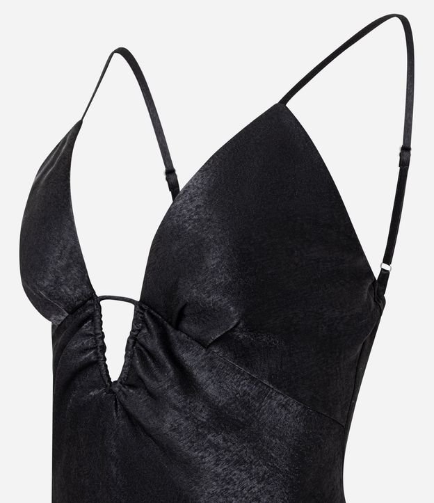 Vestido Sleep Dress New Midi Satinado con Escote Profundo 7