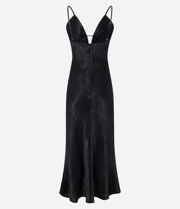 Vestido Sleep Dress New Midi Satinado con Escote Profundo 8