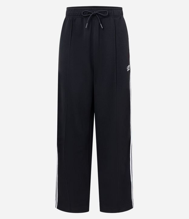 Pantalón Deportiva en Helanca con Rayas Laterales y Estampa Localizada 5